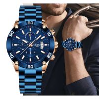 NIBOSI 2021 New Men Watches Top Luxury Brand Wrist Watch Military Chronograph Fashion Quartz Watch Men Clock Relogio Masculino