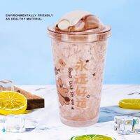 ถ้วยน้ำแข็งแบบพกพา Originality Iced Student Straw Drinking Cup for Children Girl Summer