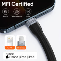 CableCreation สาย USB To Lightning MFi Certified Short สายชาร์จสายไฟสำหรับ 14 13 12 Pro Max 0.5FT 15ซม.