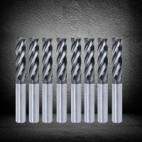 Zgt Endmill เครื่องตัดโลหะ Cnc Hrc50 4ขลุ่ย1มม. 2มม. 3มม. 4มม. 5มม. 6มม. 8มม. เครื่องมือกัดคาร์ไบด์อัลลอยหัวสว่านตัวการกัดไม้