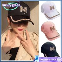 LUXURY GRADE ฮิปฮอป หมวกเบสบอลพลอยเทียม สแน็ปแบ็ค กีฬานอกสถานที่ ตัวอักษร D M casquette ปรับได้ปรับได้ หมวกกันแดดหมวก ชายหญิง