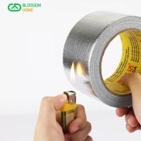 Glass Fiber Cloth Aluminum Foil Tape High Temperature Tape Anti-aging Seal Waterproof Mask Signal Insulation Thickened 0.15mm