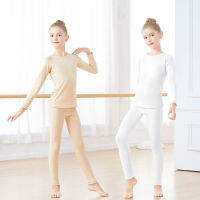 Girls Thermal Tracksuit Dance Underwear Sets Winter Thicken Tops&amp;Pants Clothing Sets Kids Sports Tracksuit Underwear