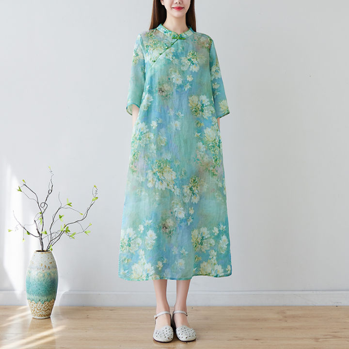 A42181 # Váy Bầu Cổ Điển Ngoại Cỡ Đầm Nữ Phong Cách Hàn Quốc Vải ...