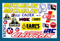 Michelin Team Cabin Honda สติกเกอร์ สติกเกอร์แต่งรถ สำหรับรถมอเตอร์ไซค์และรถยนต์ จำนวน 1 แผ่น