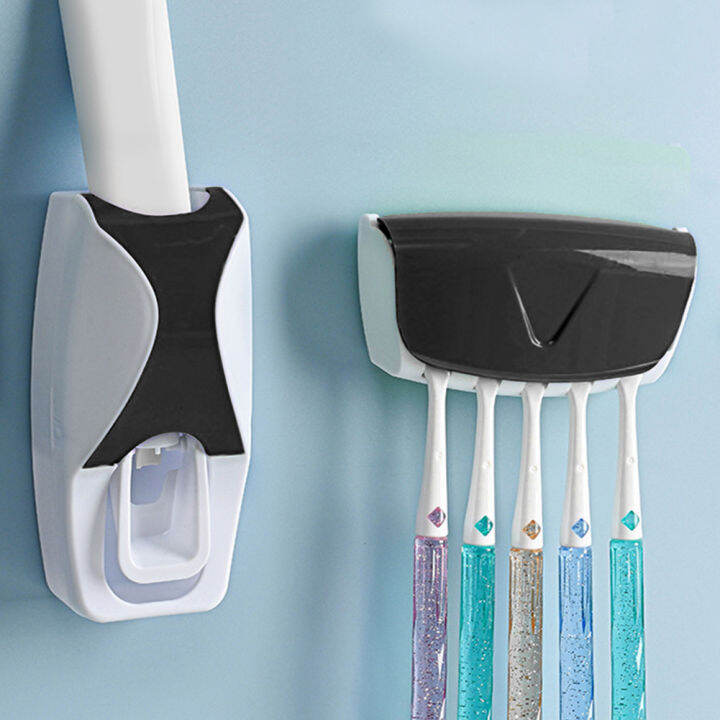 Wallmounted Toothbrush Toothpaste Holder Waterproof Drainage Storage