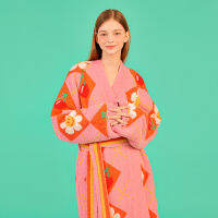 Lounge Robe - Smile Cherry Argyle เสื้อคลุมเลานจ์