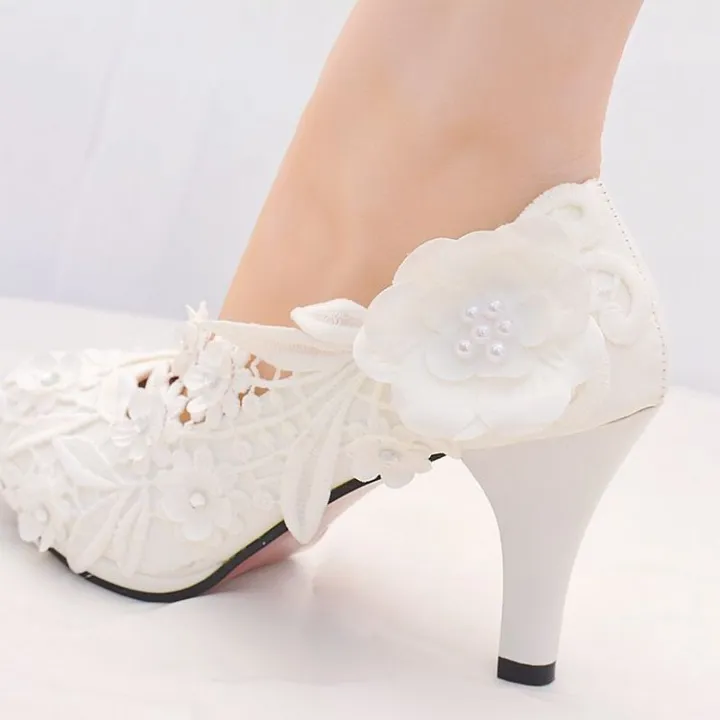 19-ฤดูใบไม้ร่วงใหม่-ขนาดใหญ่-สีขาว-ปัก-รองเท้าแต่งงาน-รองเท้าเจ้าสาว-ลูกไม้-รองเท้าเพื่อนเจ้าสาว-รองเท้าผู้หญิง