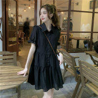 Small Chic Stunning Dress For Women Summer French Minority Pleated Texture Chiffon Waist-Tight Beautiful Small Skirt