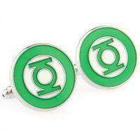 【Hot-Selling】 Gift Pop Green Lantern Cufflink 2 Pairs โปรโมชั่นจัดส่งฟรี