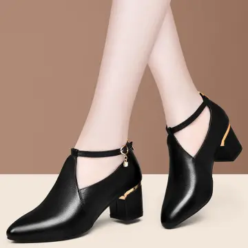 Shopping For Black Classic Low Heels Pumps Kitten Heel 2021 Closed Toe Red  Sole Comfort Office Shoes 5921031135F | BuyShoes.Shop