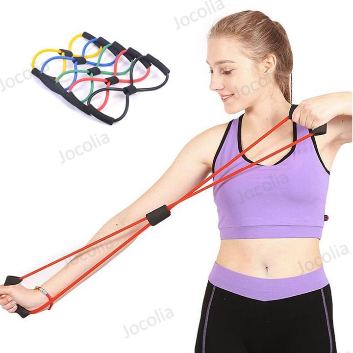 Yoga Elastic Shape Rope Band Pulling Rope Chest Expander Home Gym Exerciser Lazada