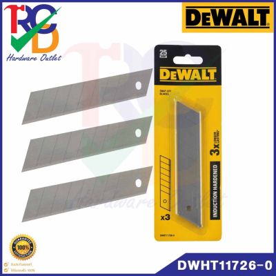 DEWALT ใบมีดคัตเตอร์ 25 มม. ชุบแข็ง (3ใบ) รุ่น DWHT11726-0 ขายแยกใบมีด ขายรวมใบมีด+มีดคัทเตอร์25 มม.DWHT10333