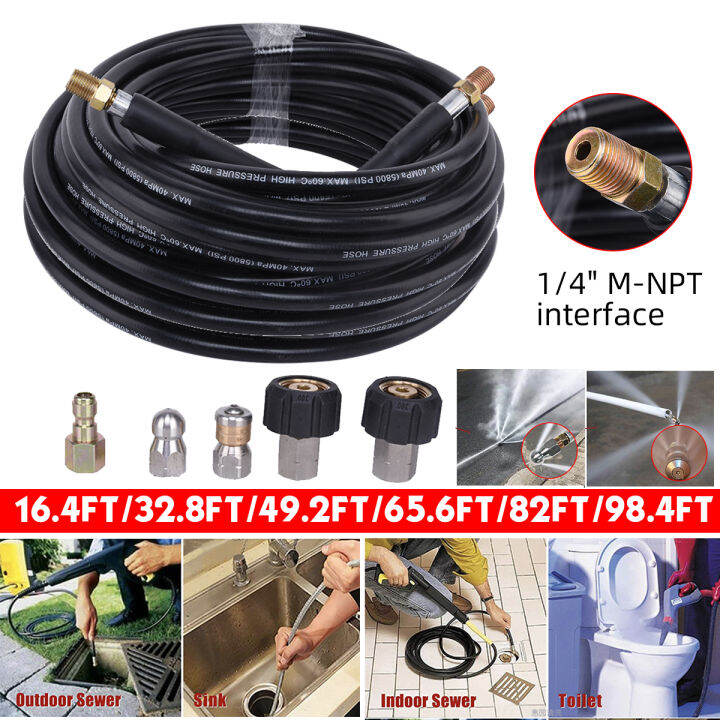 10m Pressure Washer Hose Sewer Jetter Kit Pressure Washer Jet Sewer