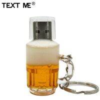 TEXT ME cool creative Beer mug style usb2.0 4GB 8GB 16GB pen drive USB Flash Drive creative 32GB Pendrive gift U disk