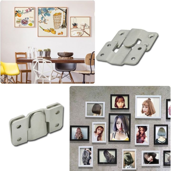 4pcs-stainless-steel-wall-hook-picture-frame-keyhole-hanger-z-clip-sofa-bed-interlocking-flush-mount-bracket-furniture-connector