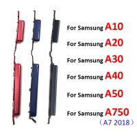 ใหม่ด้านข้าง + ปุ่มปรับระดับเสียงสำหรับ Samsung A10 A105F A20 A205F A30 A305F A40 A405 A50 A750เปลี่ยนชิ้นส่วน