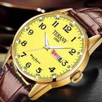 Swiss certified imported movement waterproof luminous double calendar automatic mens watch ultra-thin high-end domineering business