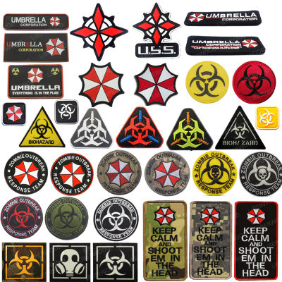 ร่ม Corporation PVC 3D ป้ายยางยุทธวิธี Patch Raccoon โลโก้ Corp Biohazard Insignia Applique Emblem