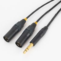 HIFI 3pin 2ชาย XLR 6.35มม. 1/4 TRS ปลั๊กตัวผู้สายสัญญาณเสียงสเตอริโออะแดปเตอร์ใช้ Mogami 2944 Neutrik Plug