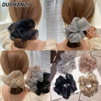 DUOHANZI เกาหลีรุ่น Pearlescent Organza ลำไส้ใหญ่วงกลม Super Fairy Simple ภาษาฝรั่งเศสคำขนาดใหญ่หางม้า Ball หนังศีรษะเอ็นสุทธิสีแดงหัวเชือกหญิง