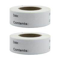 hot！【DT】▦✱✘  2 Rolls Self-Adhesive Removable Freezer Refrigerator Blank Food Storage Label Stickers Stationery Tag