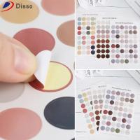 DISSO 1/5Sheets ของขวัญสำหรับเด็ก ตกแต่งอัลบั้ม สมุดภาพ Dot Shape สติ๊กเกอร์กระดาษ เขียนได้ ป้ายไดอารี่ สติ๊กเกอร์ปิดผนึก