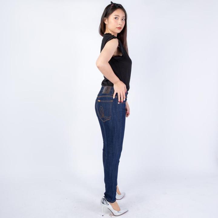 golden-zebra-jeans-กางเกงยีนส์หญิงผ้ายืดขาเดฟสีน้ำเงินไซส์เล็กไซส์ใหญ่-เอว28-40