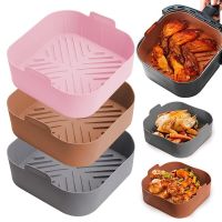 Airfryer Silicone Basket Square Silicone Tray for Airfryer Easy Clean Dish Liner Pizza Plate Grill Pan Mat Air Fryer Accessories Pots Pans