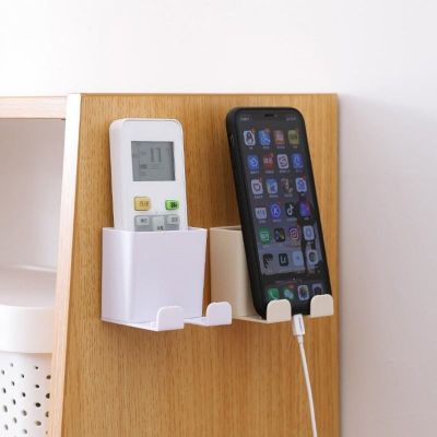 🎉Available🎉Wall Mounted Storage Box Case Mobile Phone Plug Holder Stand Container