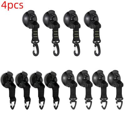 4 Pcs Outdoor Suction Cup Anchor Securing Hook Tie Down Camping Tarp As Car Side Awning Pool Tarps Tents Securing Hook Universal