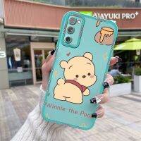 Chenyyka เคสสำหรับ Samsung Galaxy S20 FE 4G S20 FE 5G เคสโทรศัพท์แบบบางดีไซน์ใหม่แฟชั่นลายการ์ตูนวินนี่เดอะพูห์กันกระแทกขอบสี่เหลี่ยมเคสนิ่มเคสซิลิโคนแบบเต็มเคสป้องกันกล้อง Angel Eye