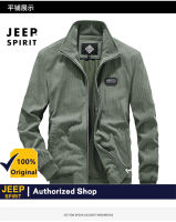 JEEP SPIRIT รถจี๊ปวิญญาณแจ็คเก็ตผ้าลูกฟูกเครื่องบินทิ้งระเบิดแจ็คเก็ตผู้ชาย2022ใหม่แจ็คเก็ตฤดูใบไม้ร่วงฤดูหนาวแจ็คเก็ตแบบสบายๆแจ็คเก็ต Windproof แจ็คเก็ตที่อบอุ่น