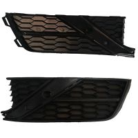 2 PCS Front Bumper Fog Light Lamp Grille Grill Cover Replacement for 2014-2018, 6RG853665K, 6RG853666G