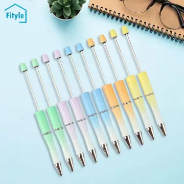 8 Pieces Rollerball Pen, Beadable Pens Printable Portable, Creative 1mm  Assorted Colors Bead Pens Ballpoint Pen for Journaling, Draw Classroom 