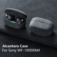 Alcantara อิตาลีหนังเคสสำหรับ SONY WF-1000XM4หรูหราทำด้วยมือเคสหูฟังบลูทูธ1000Xm4