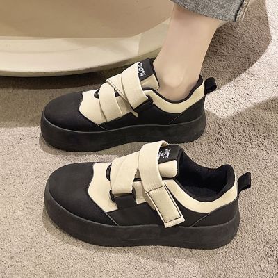 ✇✾㍿ Hong Kong style chic sports daddy shoes womens 2023 new summer canvas shoes non-slip thick bottom retro European sneakers