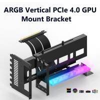 Video Card Bracket with PCI-E 4.0 X16 Adapter Cable Vertical Graphics Card Mount 5V 3PIN ARGB for ATX Case Computer Accessories Cables