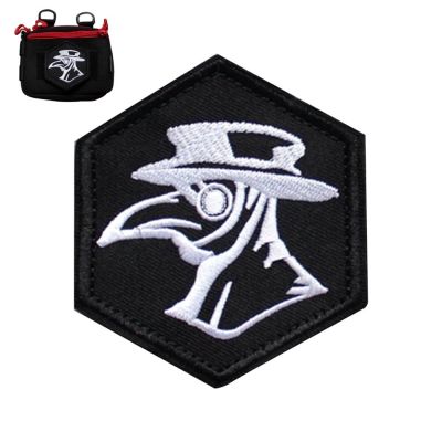 [hot] Plague Doctor Embroidery Schnabel Beak Hexagon Steampunk Embroidered Patches