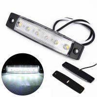 Boat12V 6LED ไฟเลี้ยวด้านข้างสีขาวสำหรับรถพ่วงรถบรรทุกเรือรถบัสตัวบ่งชี้ RV โคมไฟพลาสติก ABS รถแสงหลอดไฟอะไหล่