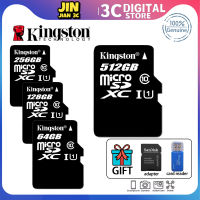 Kingston แฟลชการ์ด SD การ์ดความจำการ์ดความจำโทรศัพท์มือถือบัตร TF ขนาดเล็ก/แท็บเล็ตการ์ดความจำการ์ดความจำ4GB 8GB 16GB 64การ์ด GB SD 128GB 256GB 512GB การ์ดความจำความเร็วสูงระดับ10