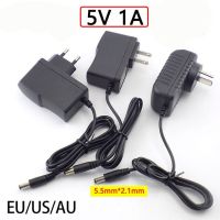 อะแดปเตอร์ DC 5 V 2A 1A AC / DC แปลงไฟ5 V โวลต์เครื่องชาร์จอุปกรณ์ปลั๊กสหรัฐอเมริกาสหภาพยุโรปออสเตรเลีย DC 5.5มม. X 2.1มม. สำหรับโคมไฟแถบไฟ LED