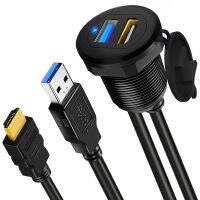 DDRR สายต่อแผงแผงหน้าปัดรถยนต์แบบฟลัช3.0และ HDMI แบบอลูมิเนียมกันน้ำ USB ขนาด1เมตร3ฟุต