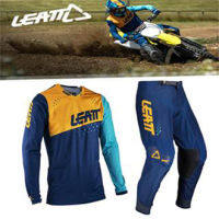 LEATT 2023แข่งใหม่ Motocross Pakaian Balap รถจักรยานยนต์กางเกงปั่นจักรยานกางเกงขายาวเสื้อ Combo เกียร์สำหรับขี่ชุดสำหรับรถจักรยานวิบากโมโตครอส Offroad