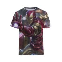 Marvel Cool Super Hero 3D Print T-shirt Children Gift Iron Man Movie Kids Boys Tops Tees Summer O-neck Short Sleeve Kids