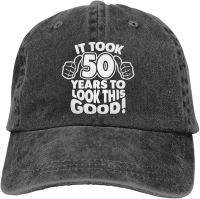 Vintage 50th Birthday Gifts Baseball Caps, It Took 50 Years To Look This Good Adjustable Cotton Funny Hats for Women Men