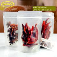 【LZ】✙  100pcs/lot Frosted Ziplock Pouches Plastic Zipper Bag Matte Transparent Food Packaging Bags free shipping