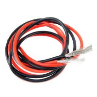 สาย10AWG ซิลิคอนสีสีดำ1เมตรสีแดง + 1เมตร14AWG 12AWG มีความยืดหยุ่น16 AWG สายซิลิโคนสำหรับแบตเตอรี่ RC Lipo