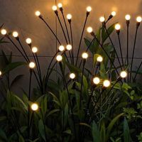 Unique Swing Firefly Solar Pathway Lights Solar Stake Lights Outdoor Garden Decorative Waterproof Garden Art Fairy Lighting