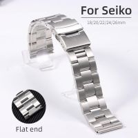 For Seiko SKX007 009 Watchband 18/20/22/24/26mm 316L Stainless Steel Strap Flat End Diving Oyster Strap Solid Bracelet